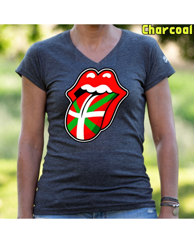 Emakume Kamiseta-RollingKurriña Charcoal