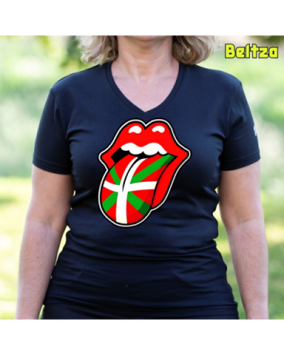 Emakume Kamiseta-RollingKurriña Beltza