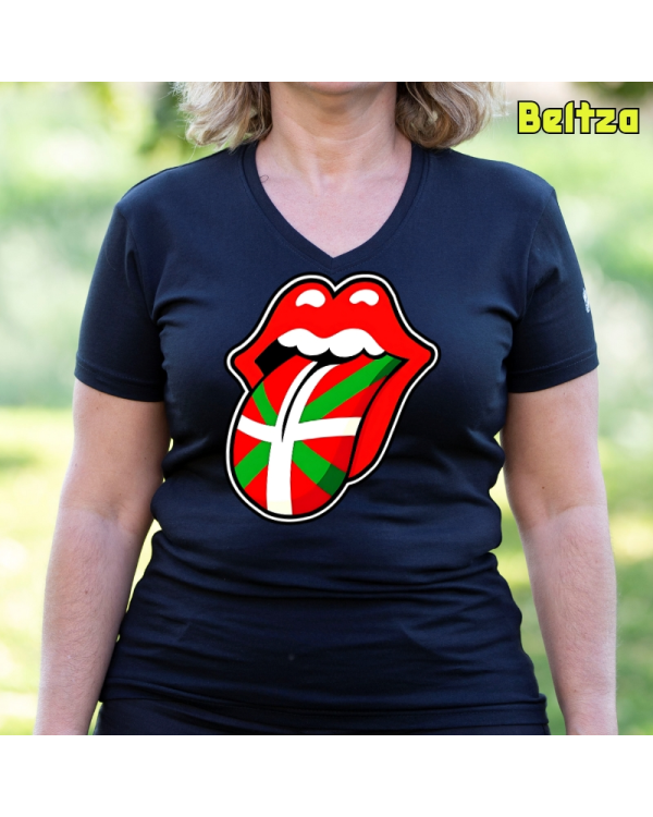 Emakume Kamiseta-RollingKurriña Beltza