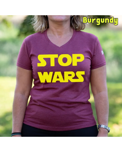 Camiseta Mujer Stop Wars - manga corta