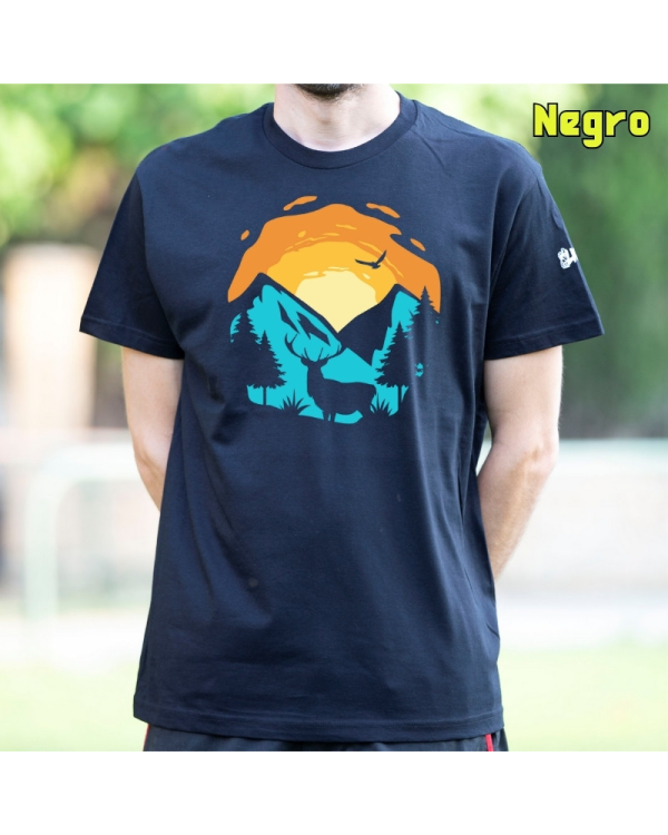 Camiseta Hombre Manga Corta - MOUNTAIN SUNSET