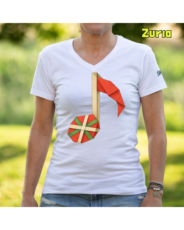 Emakume Kamiseta-Ikurriñaren doinuan Zuria