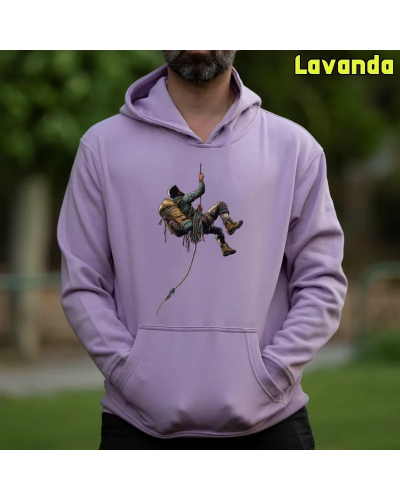Sudadera hombre con capucha RAPELANDO  La Kamiseta K Buskas