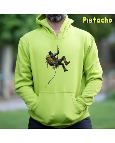 Sudadera hombre con capucha RAPELANDO  La Kamiseta K Buskas