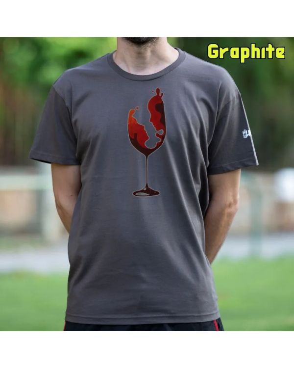 Camiseta hombre COPA VINO - manga corta