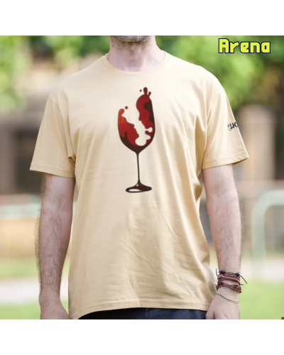 Camiseta hombre COPA VINO - manga corta