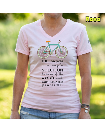 Camiseta Mujer BIKE THE SOLUTION - manga corta