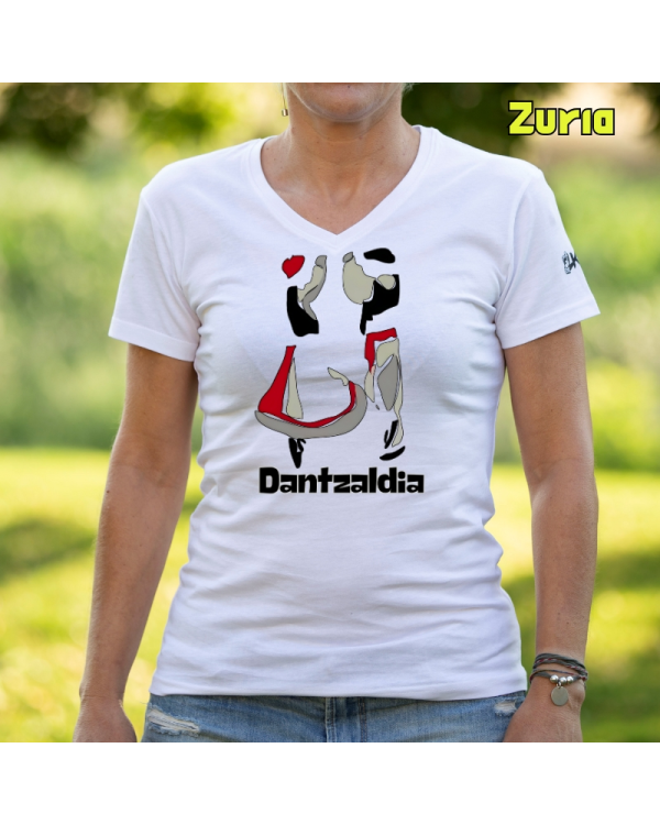 Emakume Kamiseta-Dantzaldian Zuria