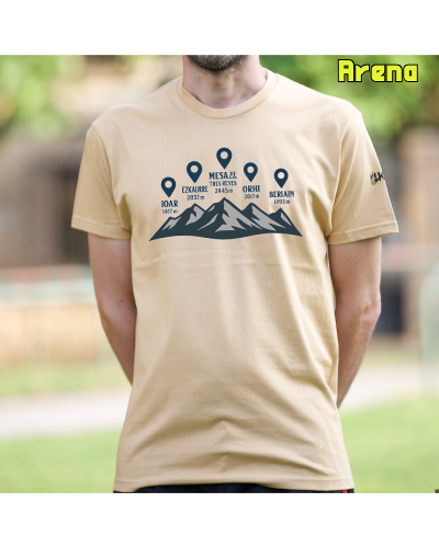 Camiseta Hombre Manga Corta-Cumbres Navarras GreyMelange