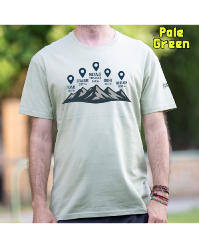 Camiseta Hombre Manga Corta-Cumbres Navarras PaleGreen