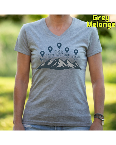 Camiseta Mujer Manga Corta-Cumbres Navarras GreyMelange