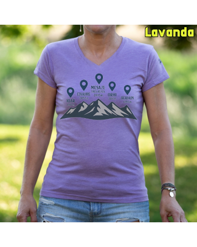 Camiseta Mujer Manga Corta-Cumbres Navarras GreyMelange