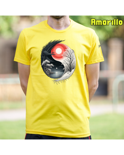 Camiseta Hombre Manga Corta-Yin Yang Azzure