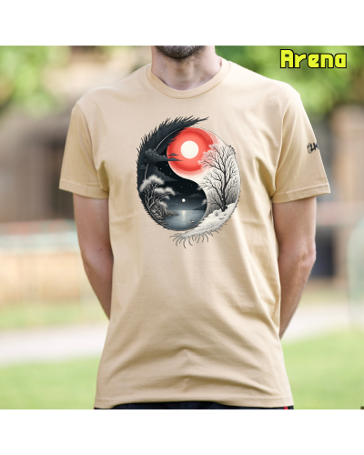 Camiseta Hombre Manga Corta-Yin Yang Azzure