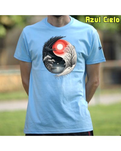 Camiseta Hombre Manga Corta-Yin Yang Azzure