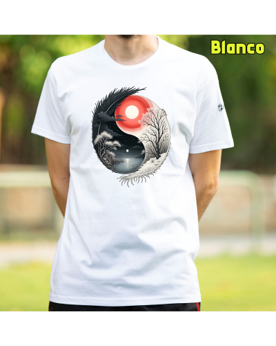 Camiseta Hombre Manga Corta-Yin Yang Azzure