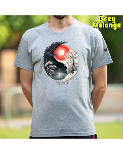 Camiseta Hombre Manga Corta-Yin Yang Azzure