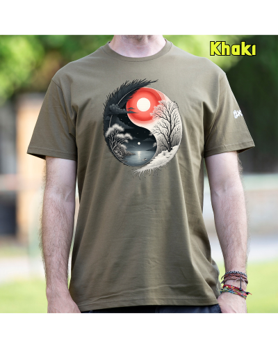 Camiseta Hombre Manga Corta-Yin Yang Azzure