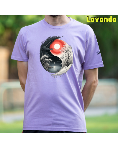 Camiseta Hombre Manga Corta-Yin Yang Azzure