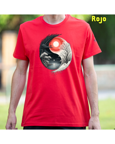 Camiseta Hombre Manga Corta-Yin Yang Azzure