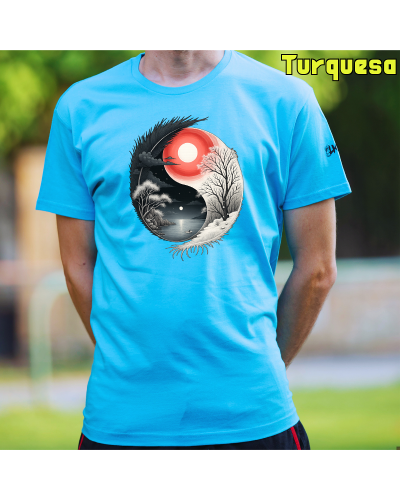 Camiseta Hombre Manga Corta-Yin Yang Azzure