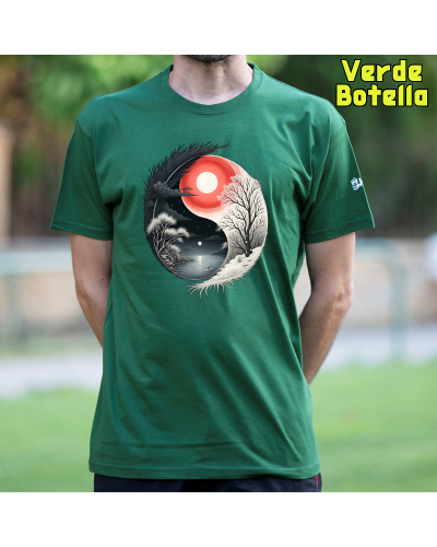 Camiseta Hombre Manga Corta-Yin Yang Azzure