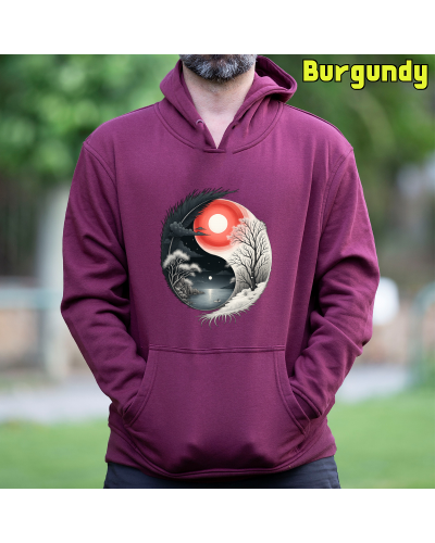 Sudadera Hombre Capucha-Yin Yang RoyalBlue