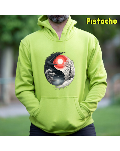 Sudadera Hombre Capucha-Yin Yang RoyalBlue