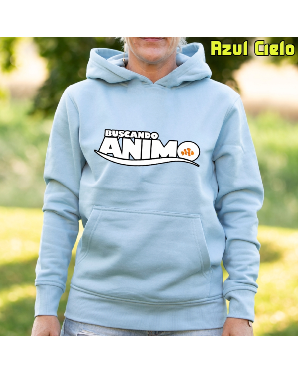 Sudadera Mujer Capucha-Anemo AzulCielo