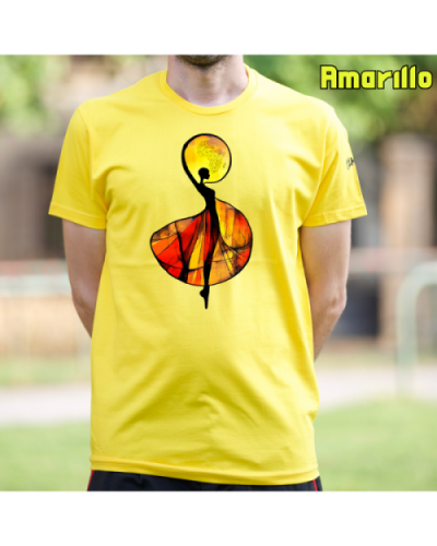 Camiseta Hombre Manga Corta-African Amarillo