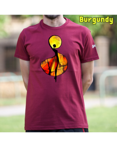 Camiseta Hombre Manga Corta-African Burgundy