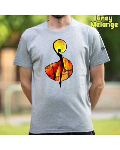 Camiseta Hombre Manga Corta-African Graphite