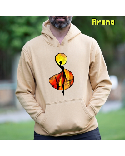 Sudadera Hombre Capucha-African Graphite