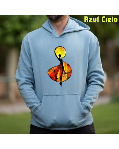Sudadera Hombre Capucha-African Graphite