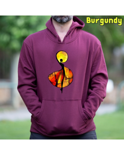 Sudadera Hombre Capucha-African Burgundy