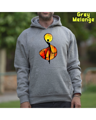 Sudadera Hombre Capucha-African Graphite