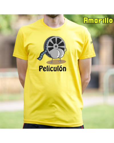 Camiseta Hombre Manga Corta-Peliculón Amarillo