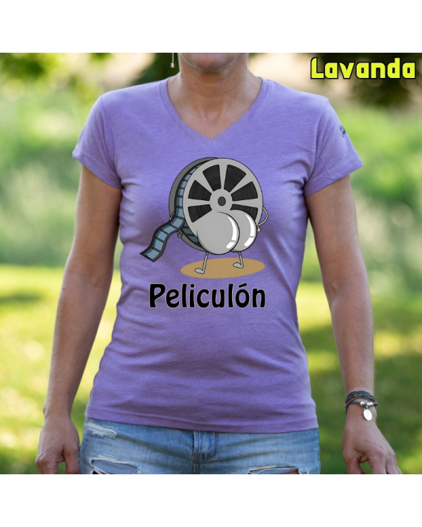 Camiseta Mujer Manga Corta-Peliculón Lavanda