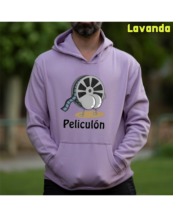 Sudadera Hombre Capucha-Peliculón Lavanda