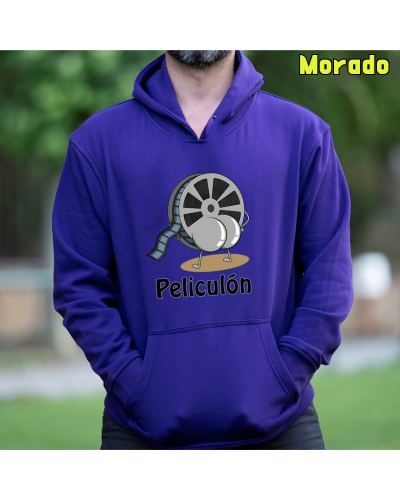 Sudadera Hombre Capucha-Peliculón Lavanda