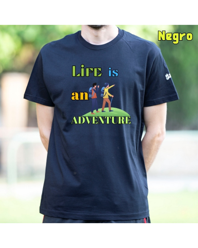 Camiseta Hombre Manga Corta - LIFE IS