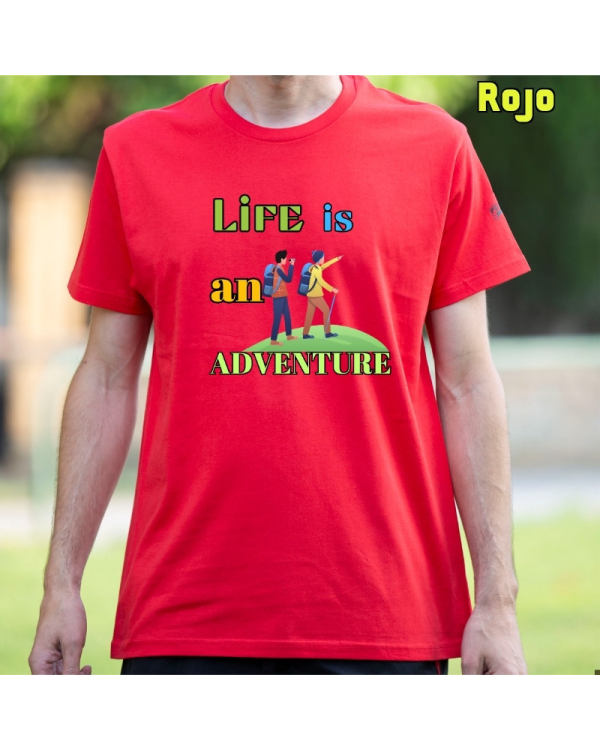 Camiseta hombre LIFE IS - manga corta