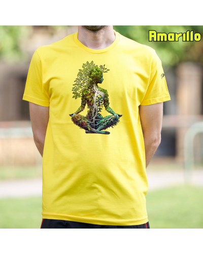 Camiseta Hombre Manga Corta-Pacha Mama Lavanda