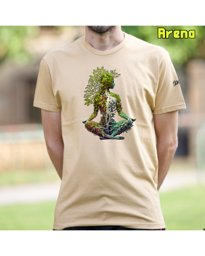 Camiseta Hombre Manga Corta-Pacha Mama Lavanda