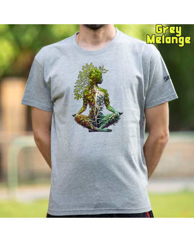 Camiseta Hombre Manga Corta-Pacha Mama Lavanda