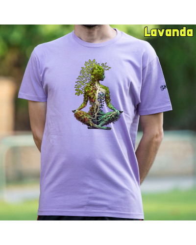 Camiseta Hombre Manga Corta-Pacha Mama Lavanda