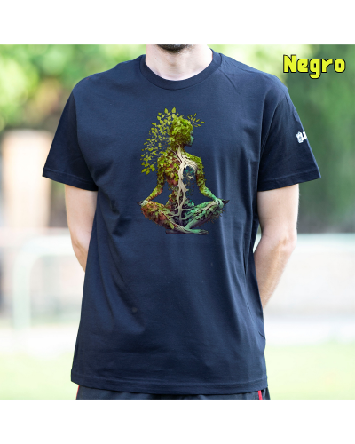 Camiseta Hombre Manga Corta-Pacha Mama Lavanda