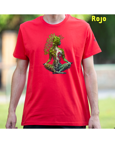 Camiseta Hombre Manga Corta-Pacha Mama Lavanda