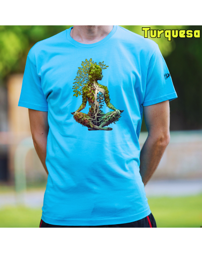 Camiseta Hombre Manga Corta-Pacha Mama Lavanda