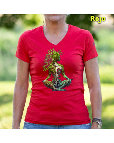 Camiseta Mujer Manga Corta-Pacha Mama Lavanda